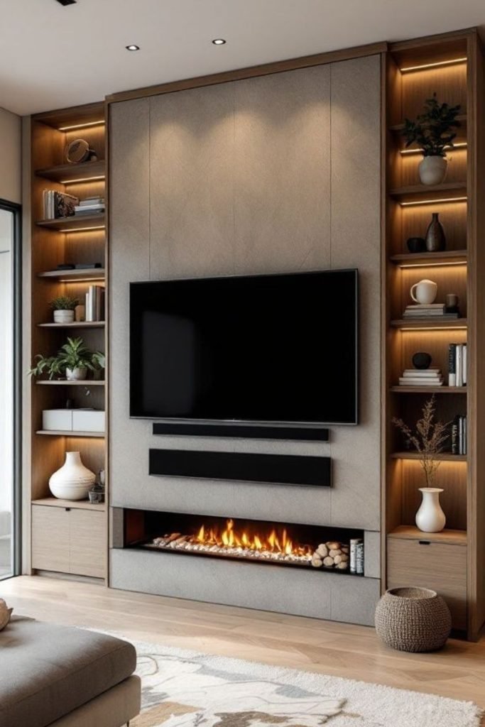 Glass Frame Fireplace