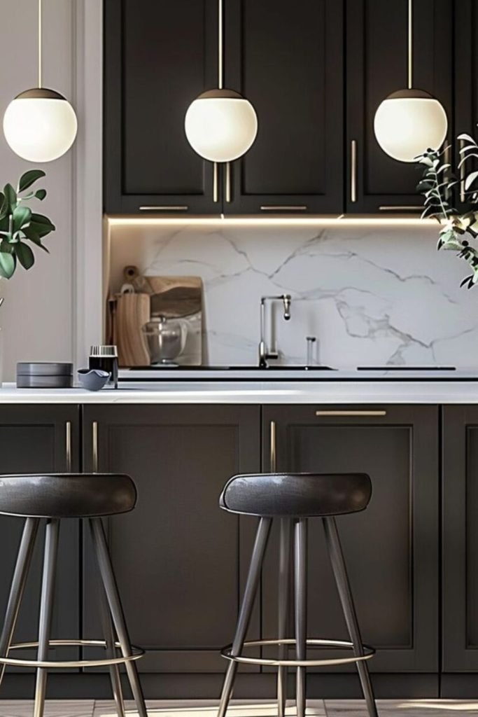 Glossy Geometric Kitchen