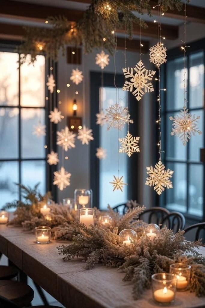 Gold Snowflake Centerpiece