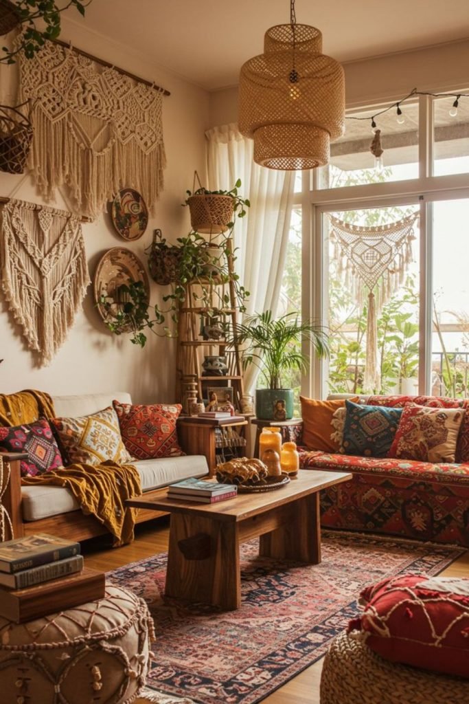 Golden Macrame Lighting