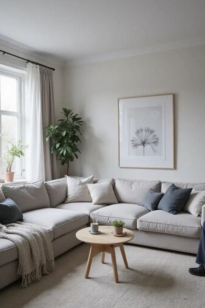 Gray Monochrome Living Room