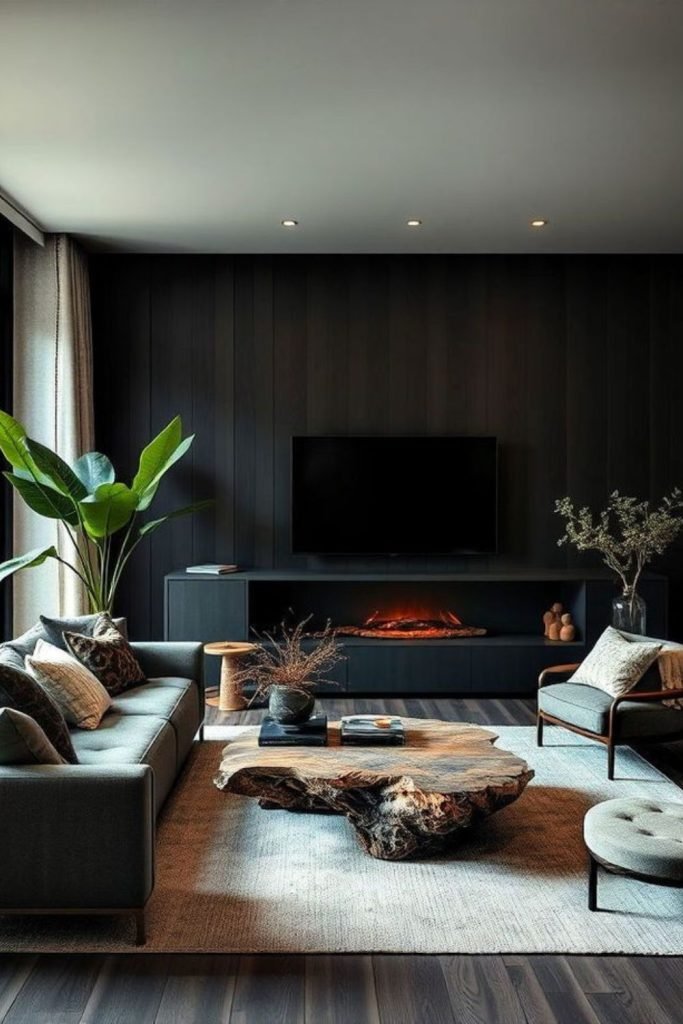 Gray Silver Living Room