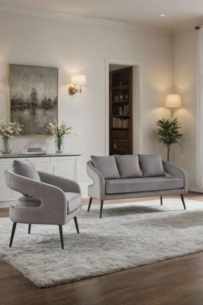 Gray Velvet Living Room