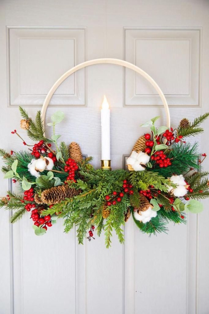Holly Berry Door Wreath
