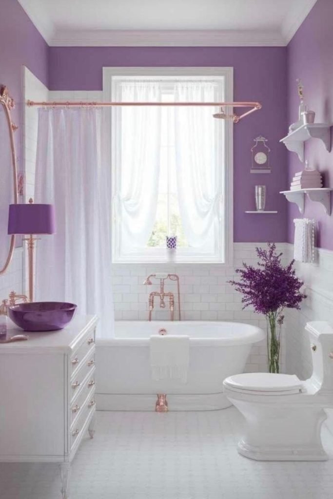 Lavender Tile Bathroom