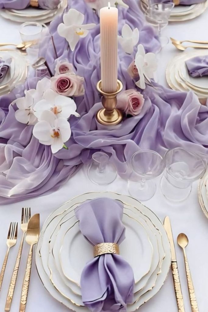 Lavender Winter Table