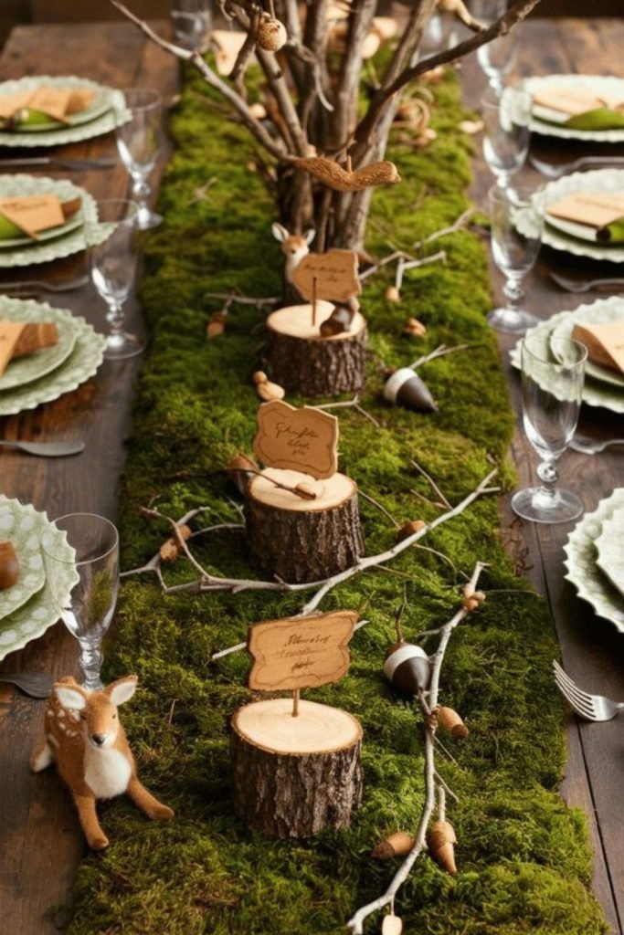 Moss Candle Centerpiece