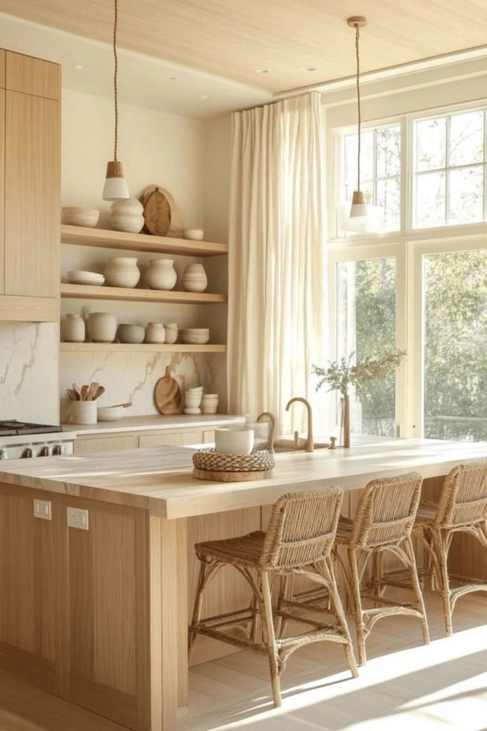 Oat Cabinet Kitchen