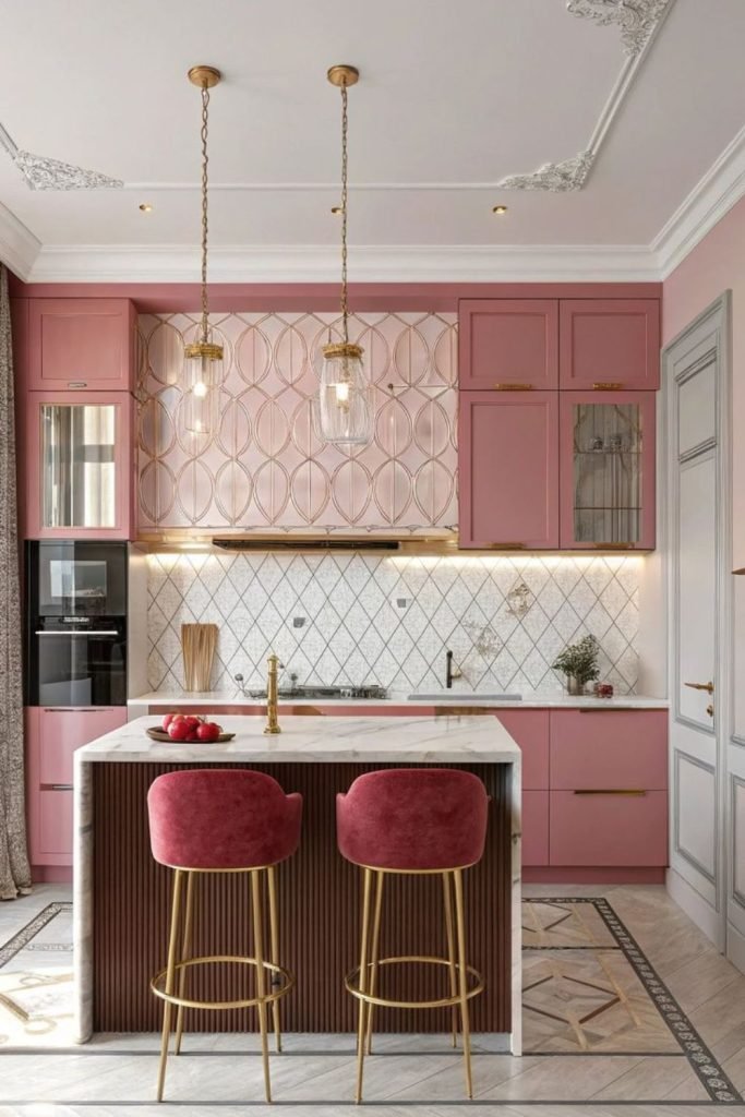 Pale Pink Cabinets