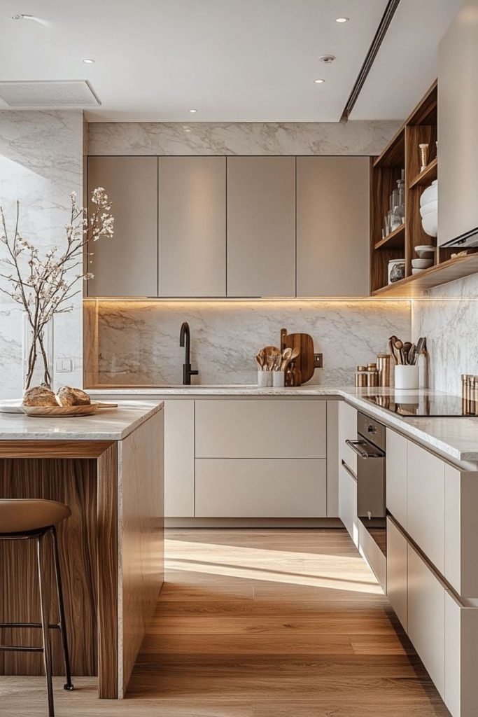 Parchment Wall Kitchen