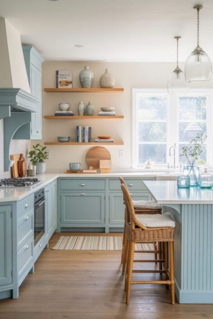 Pastel Blue Kitchen