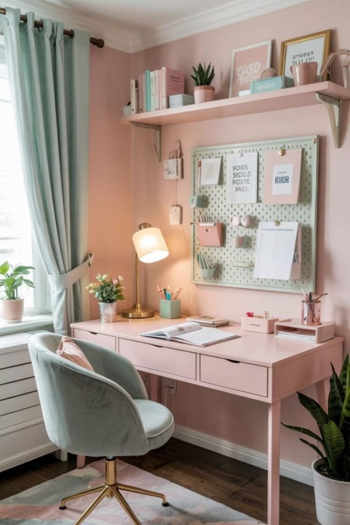 Pastel Pink Office