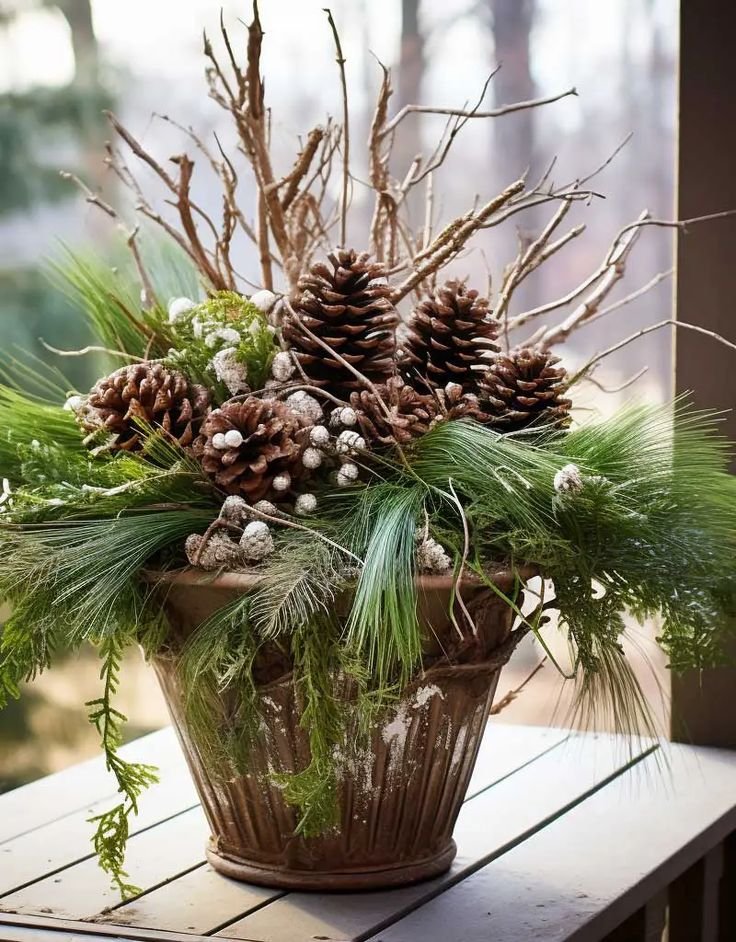 Pine Feather Planter
