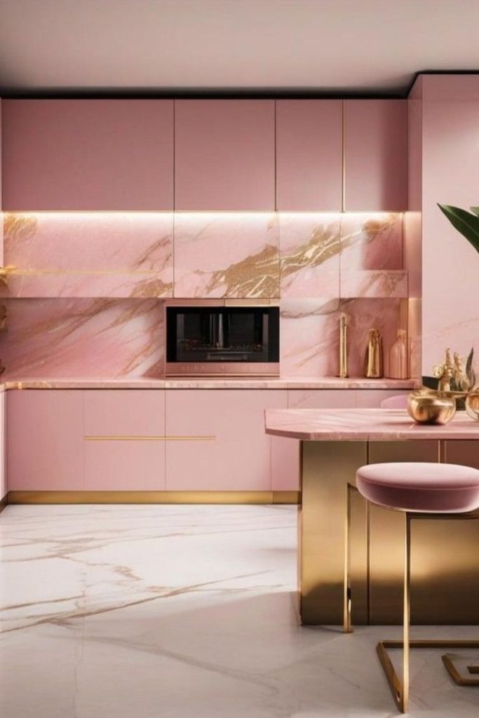 Pink Marble Counters