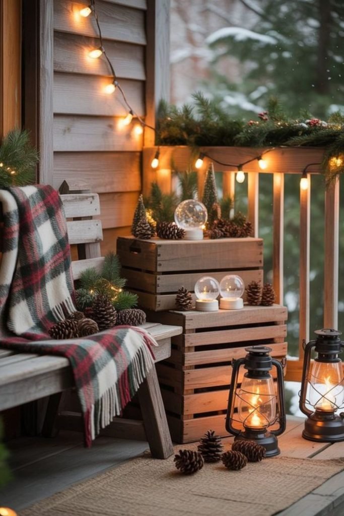 Plaid Farmhouse Porch