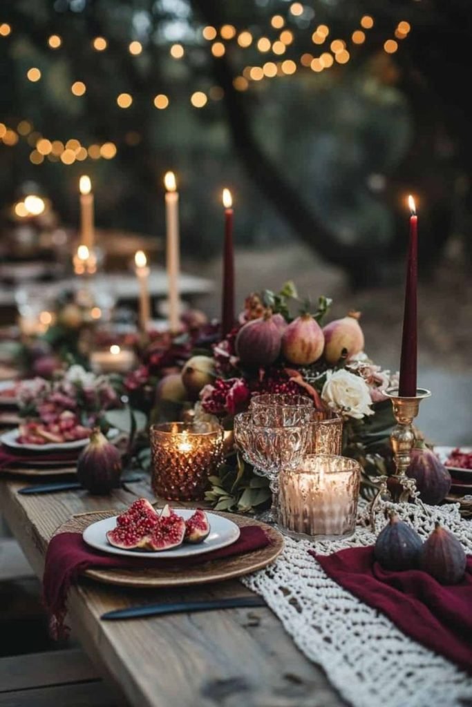 Plum Velvet Tablescape
