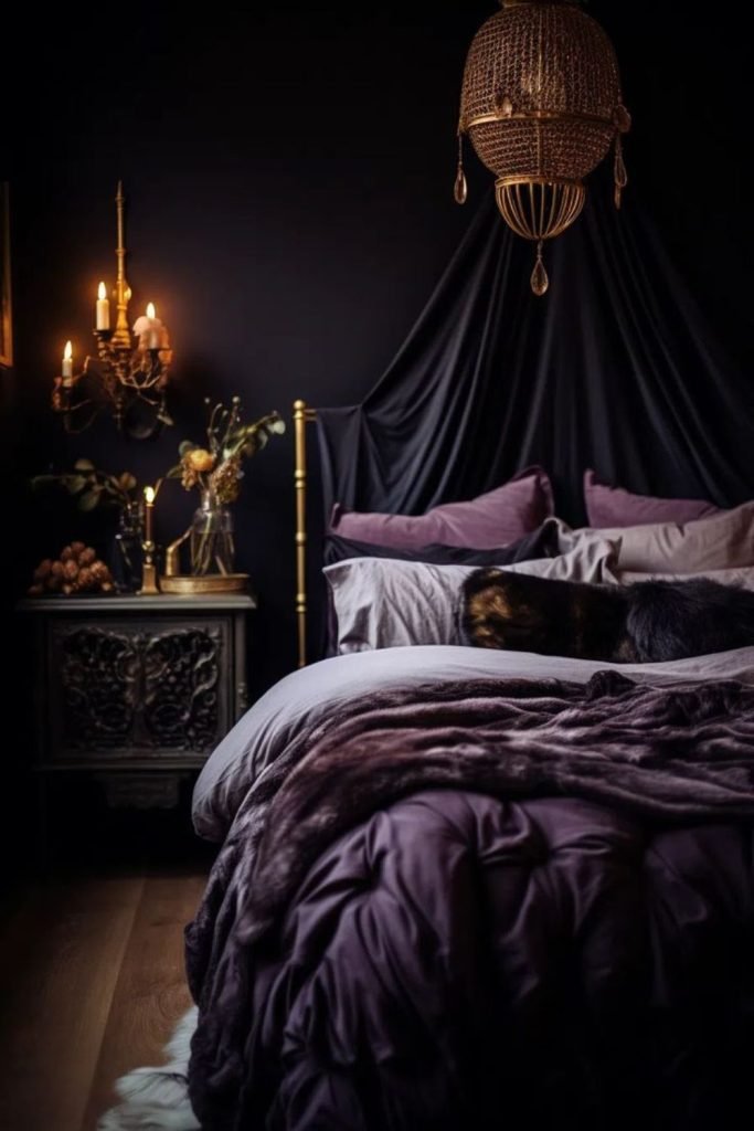 Purple Velvet Bedroom