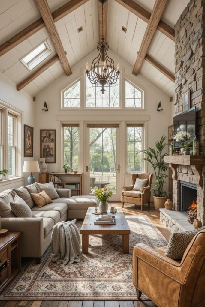 Rustic Oak Living Room