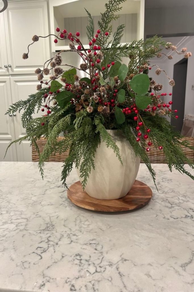 Snowberry Evergreen Display