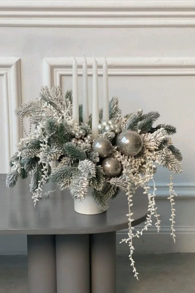 Spruce Candle Centerpiece