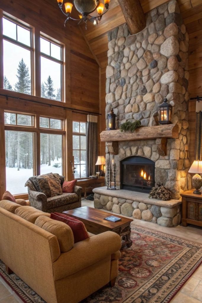 Stone Fireplace Focus