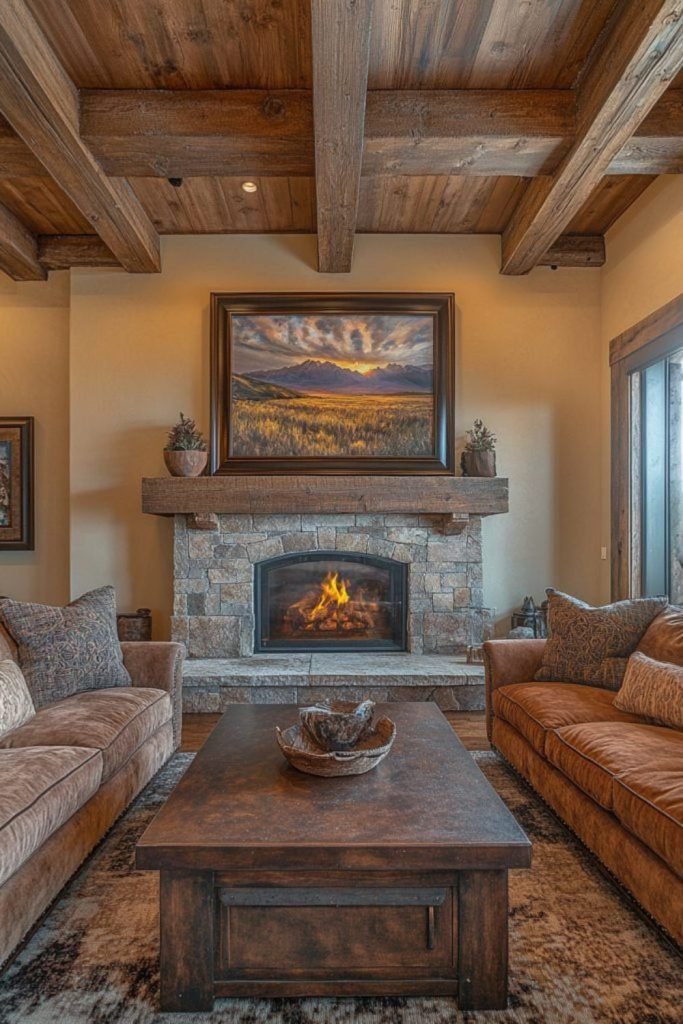 Stone Fireplace Styling