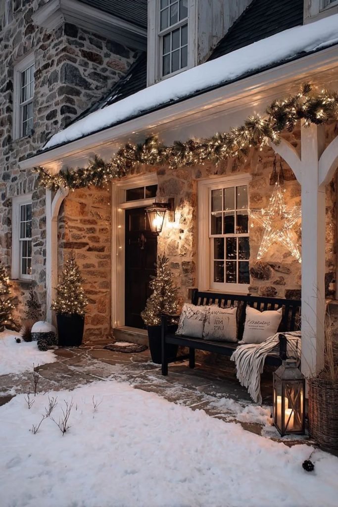 White Farmhouse Porches