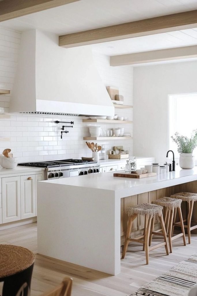 Whitewashed Cabinet Kitchen