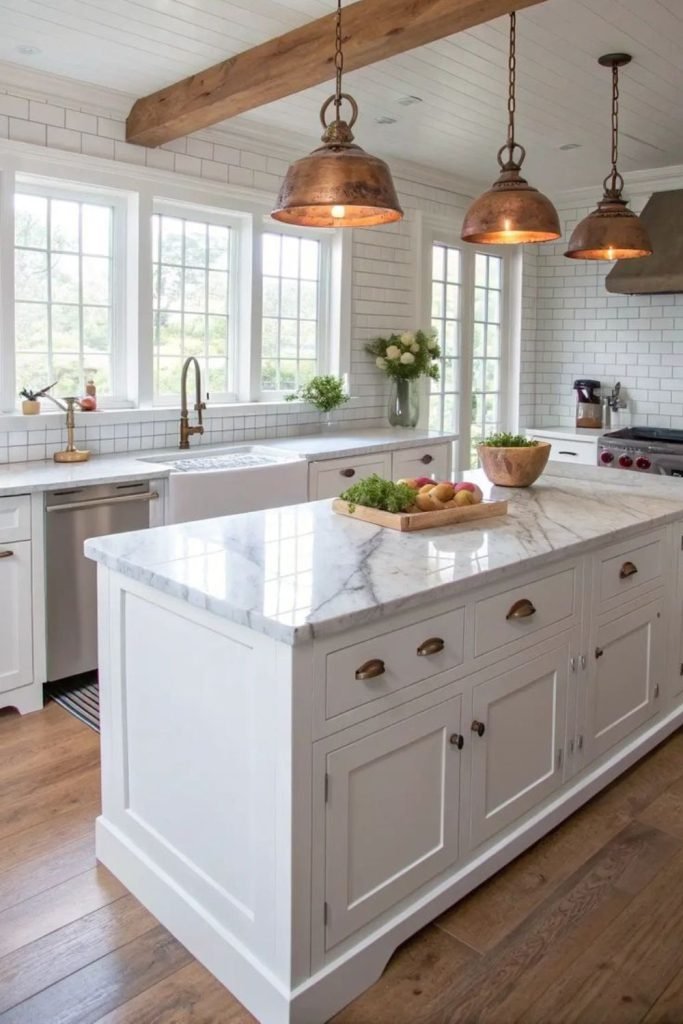 Whitewashed Wood Kitchen