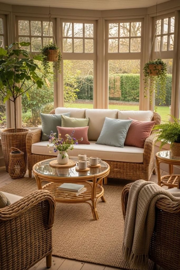 Wicker Basket Seating