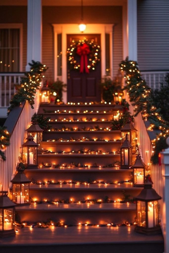 Winter Stair Lanterns