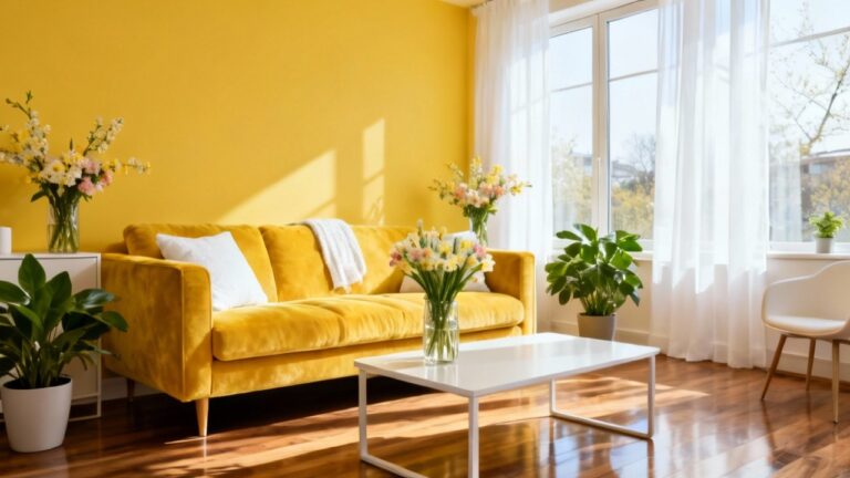 22 Bright Yellow Living Room Ideas That Bring Spring Vibes Home
