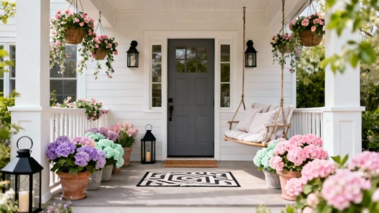 30 Beautiful Spring Porch Decorating Ideas to Transform Your Home's Curb Appeal