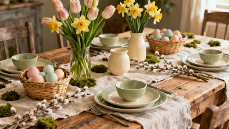 30 Rustic Easter Table Decorations for Beautiful Spring Celebrations