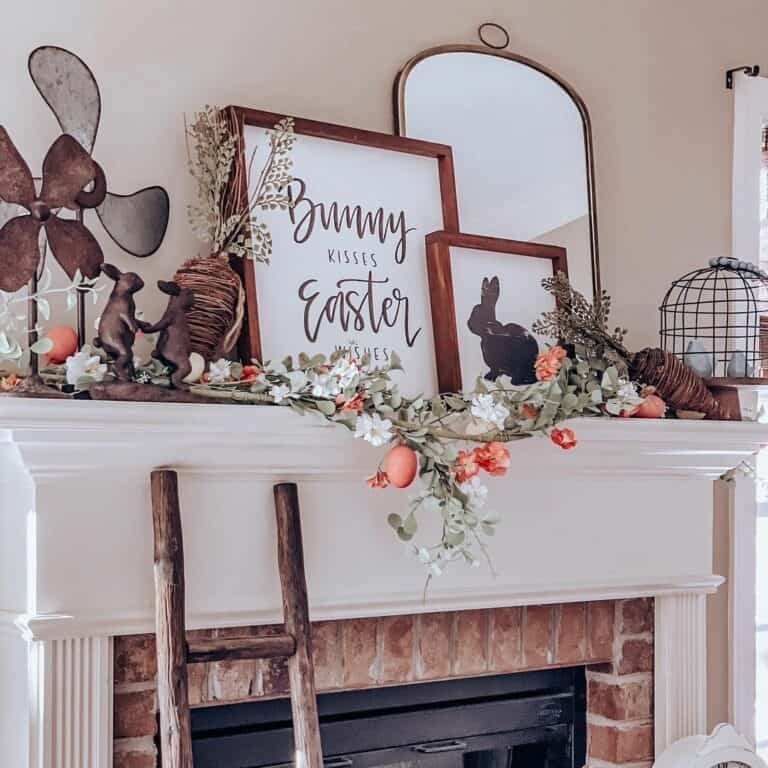 Antique Fans and Easter Display