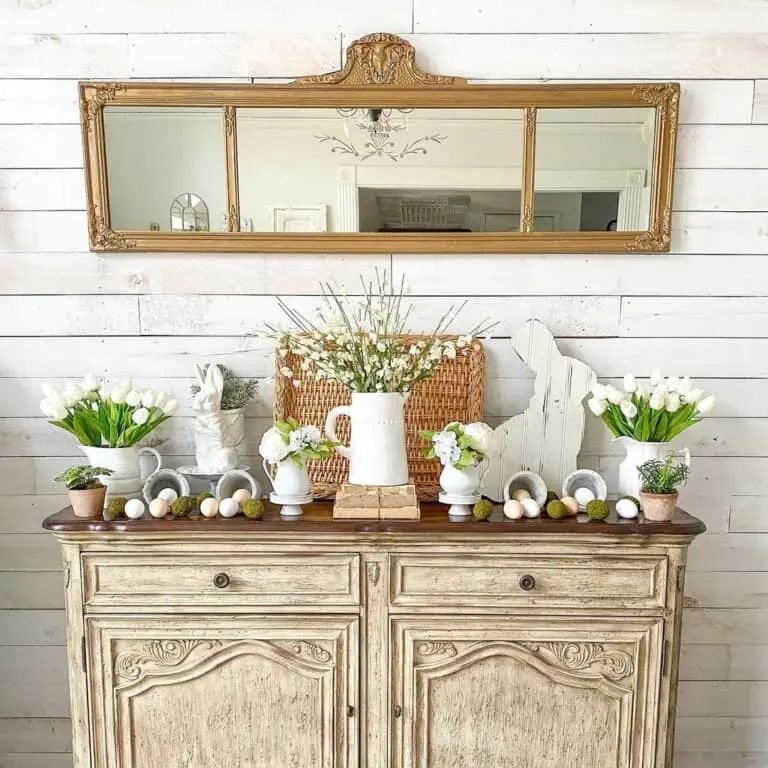Antique Mirror Easter Display