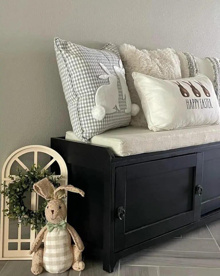 Black Storage Bench