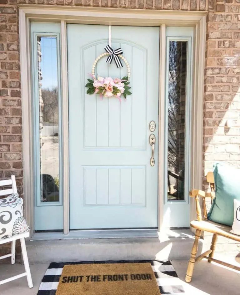Blue Door Pink Wreath
