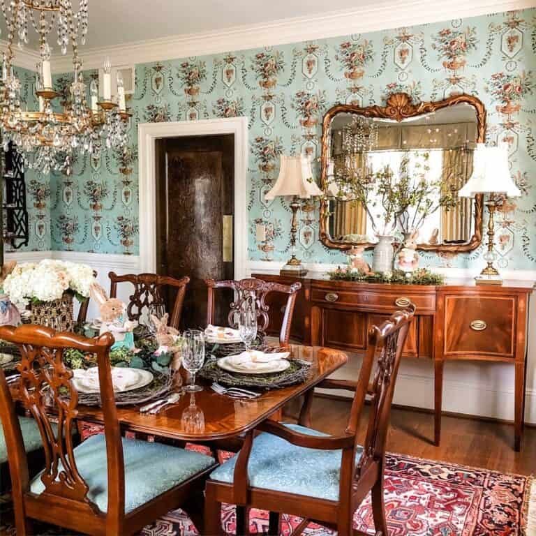 Blue Whimsical Wallpaper