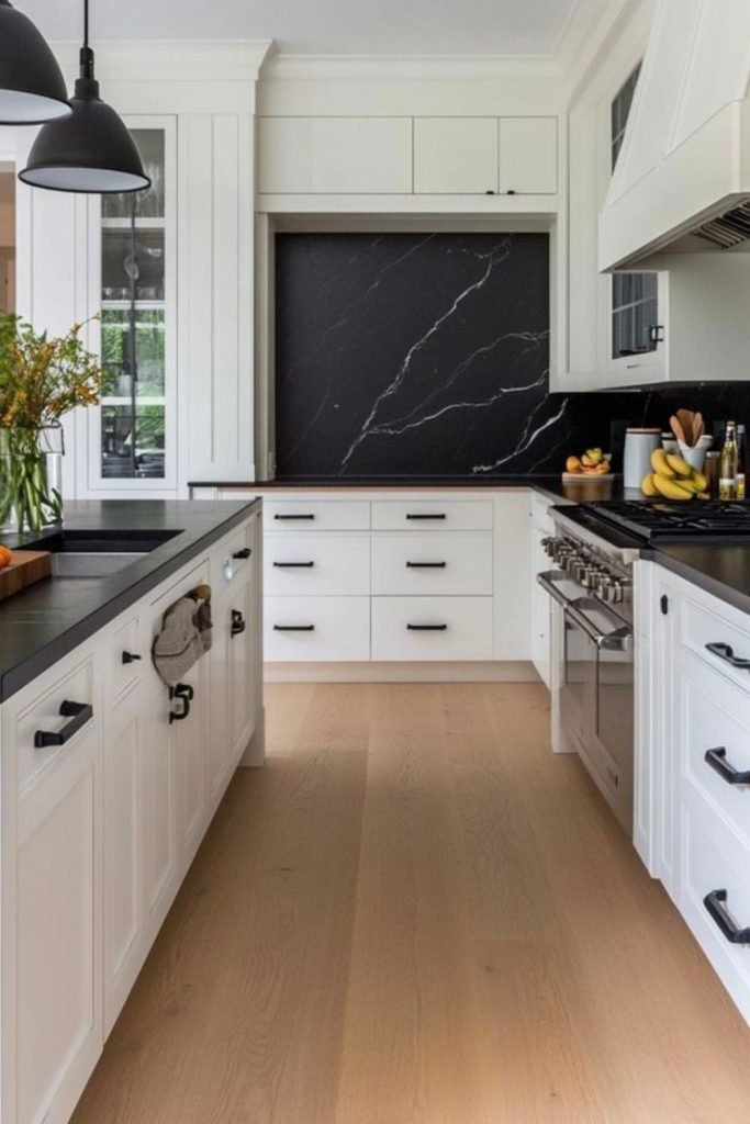 Bonewhite Cabinets Obsidian Counters