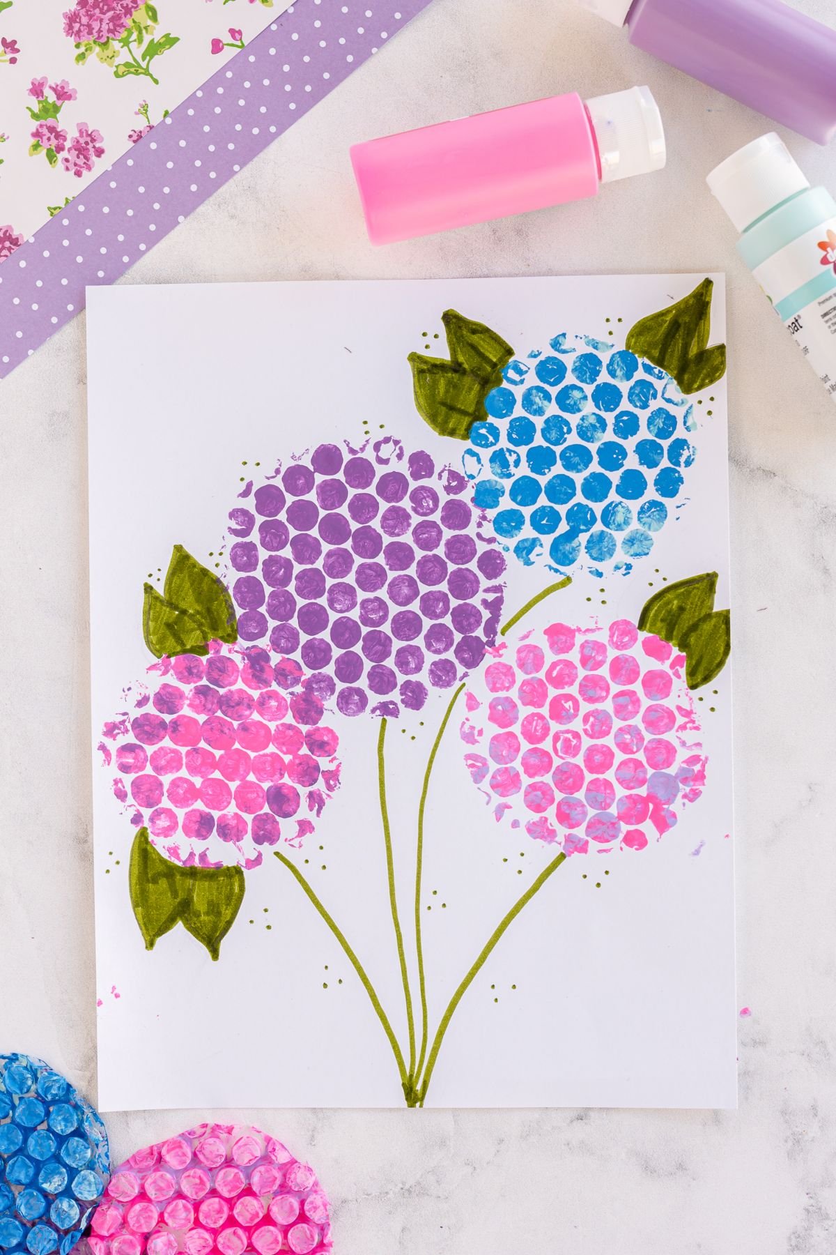 Bubble Wrap Painting