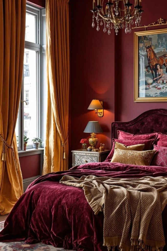 Burgundy Art Deco