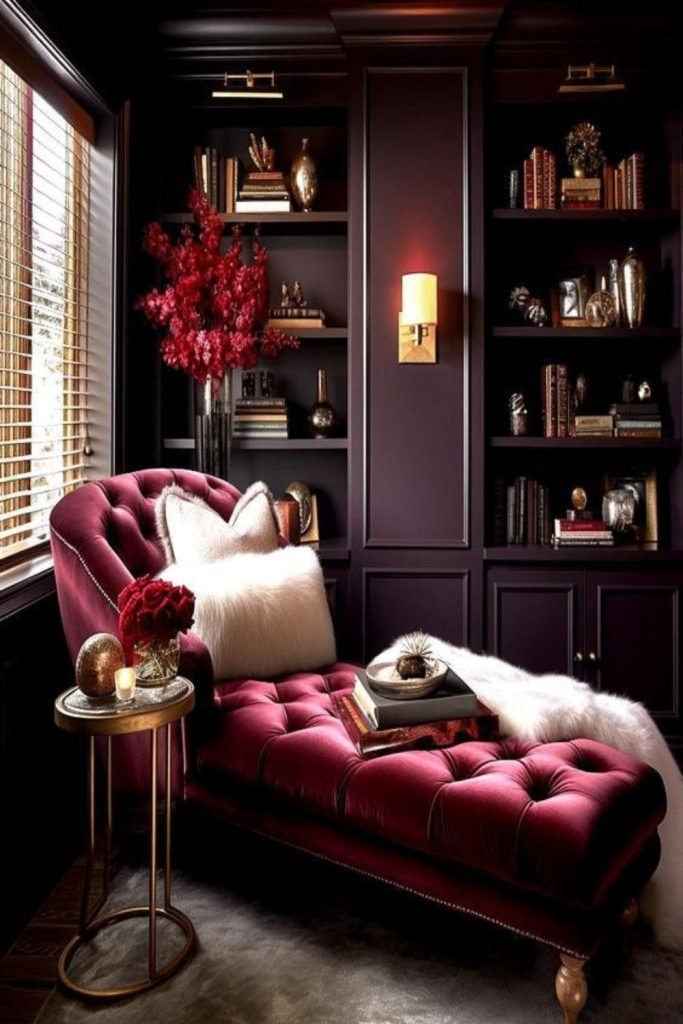 Burgundy Reading Nooks