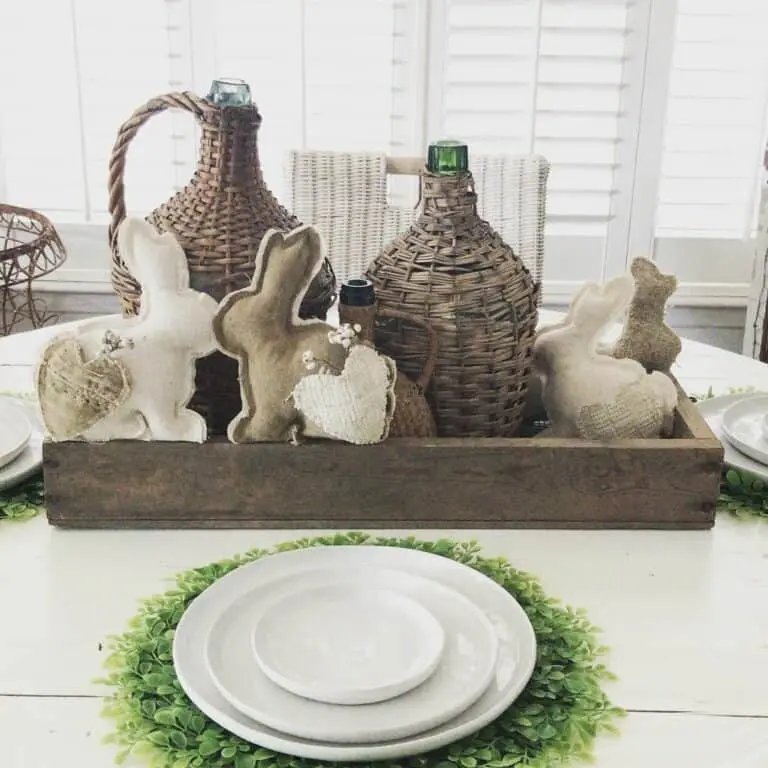 Burlap Bunny Centerpiece