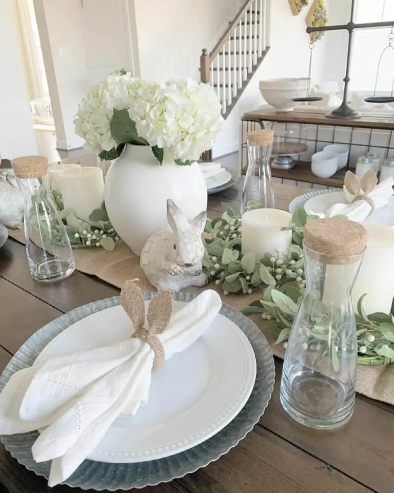 Burlap Runner Centerpiece