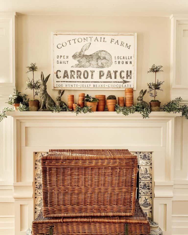 Ceramic Rabbit Display