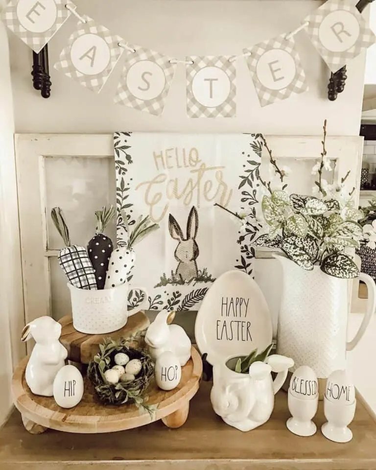Checkered Easter Table