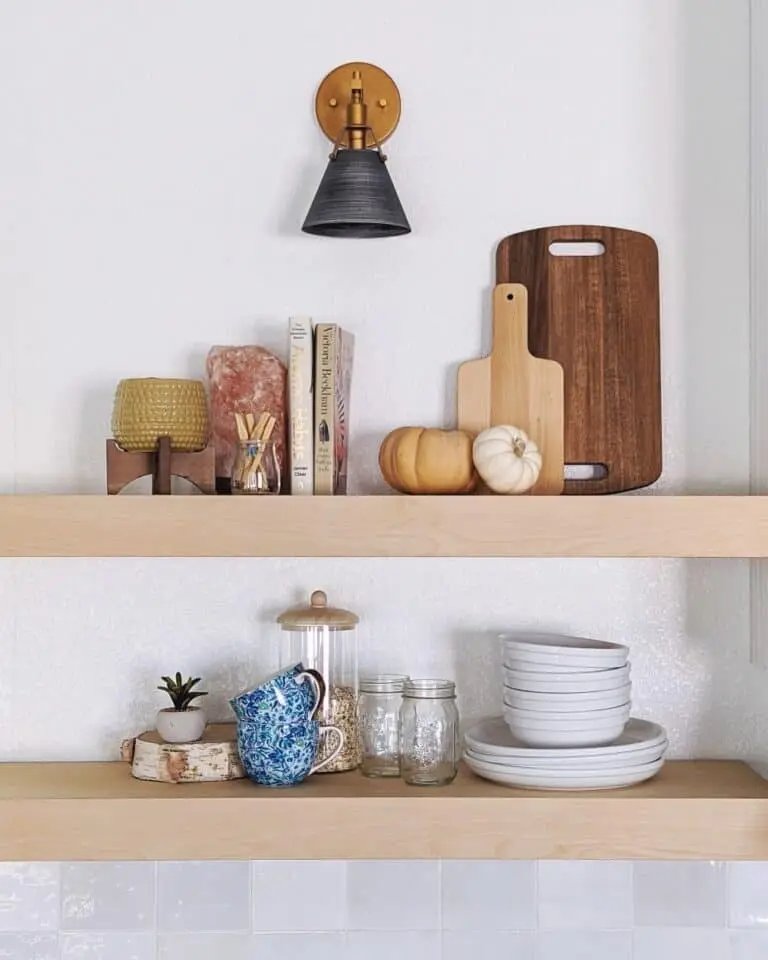 Colorful Farmhouse Shelves