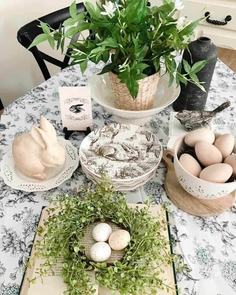 Easter Greenery Centerpieces