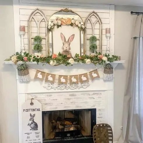 Easter Mantel Decor